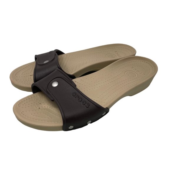 CROCS | Shoes | Crocs Cobbler Slide Sandals Slip On Open Round Toe Relaxed  Fit Womens 8 | Poshmark